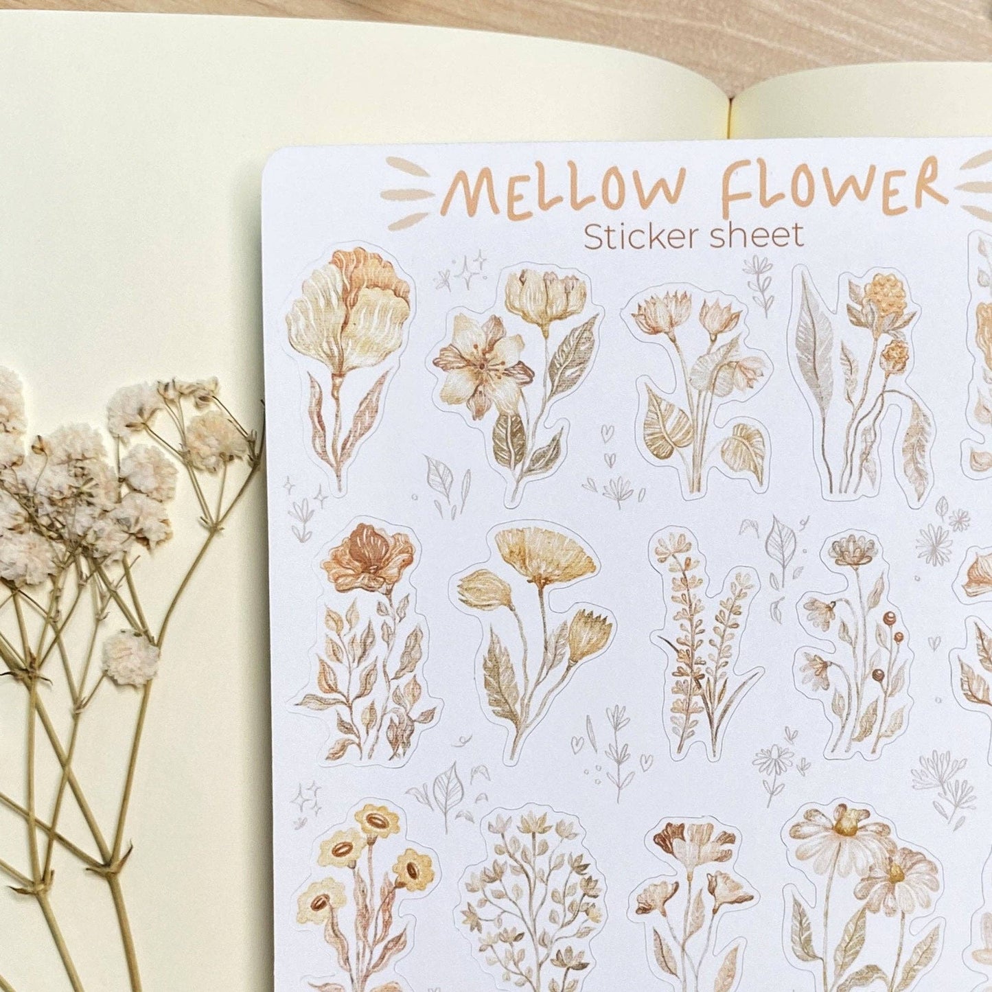 L| Sticker Sheet - Mellow Flower: Matte