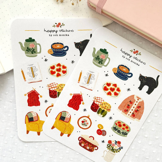 Granny Things - Sticker Sheet | Vintage Craft Decor