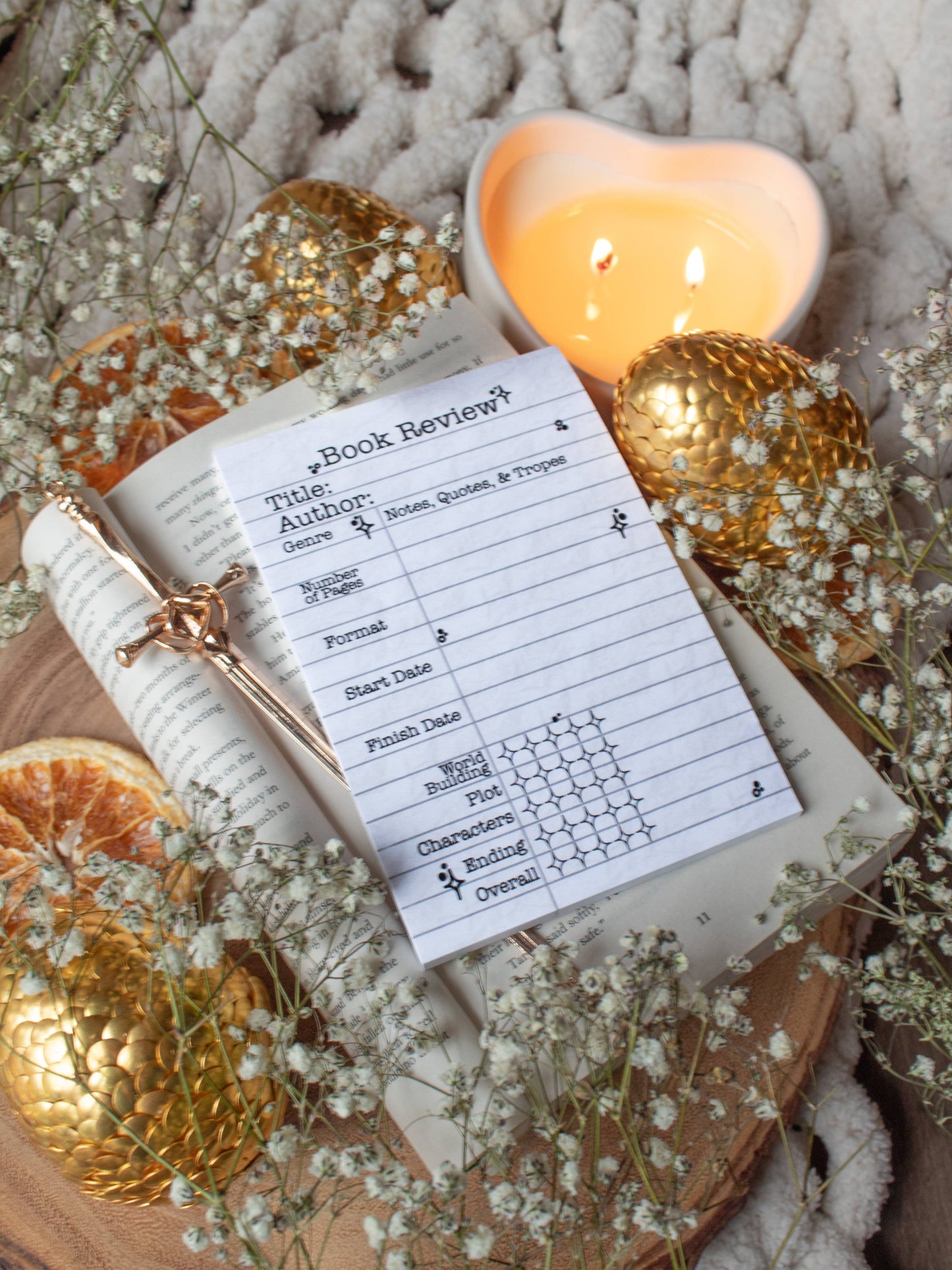 MM| 4x6 Book Review Post-it Notepad | Type Writer