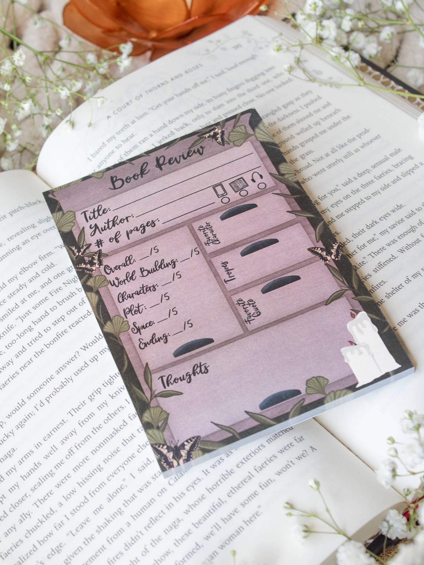 MM| 4x6 Book Review Post-it Notepad | Apothecary