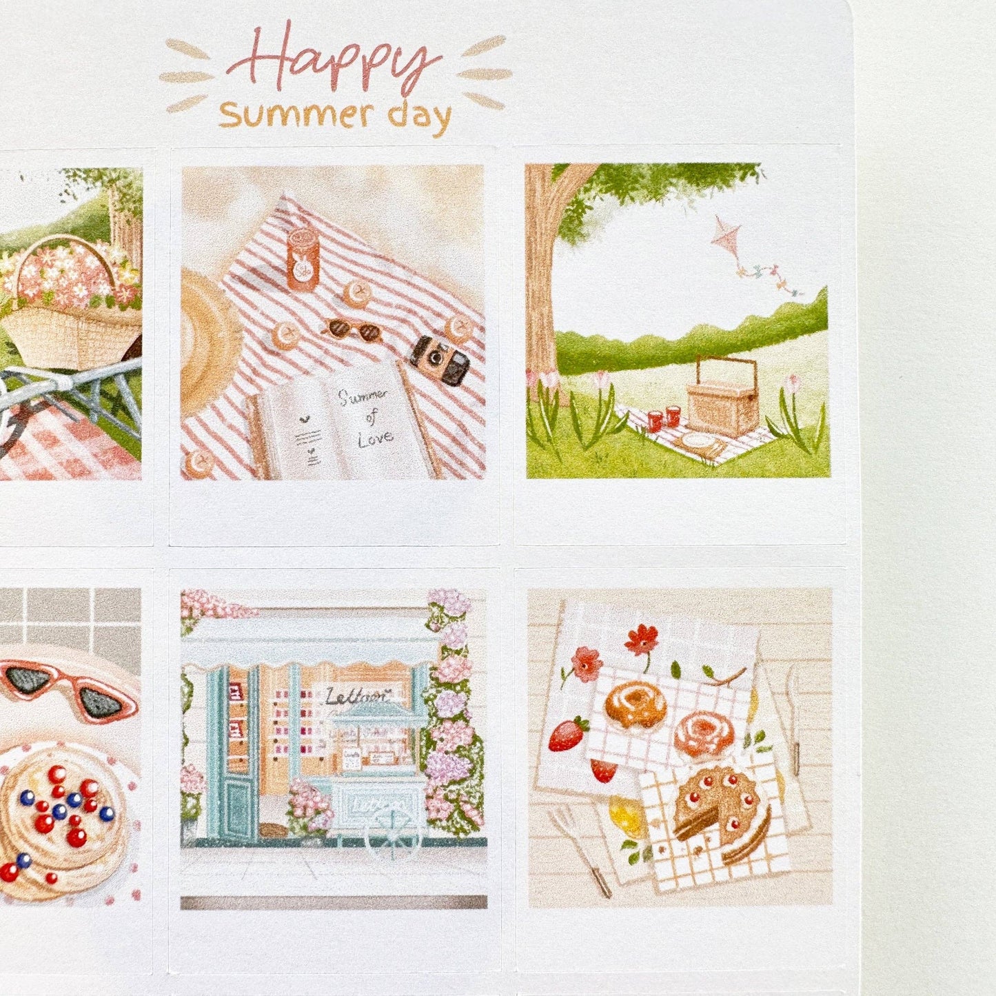 L| Sticker Sheet - Happy Summer Day: Matte / Happy Summer Day