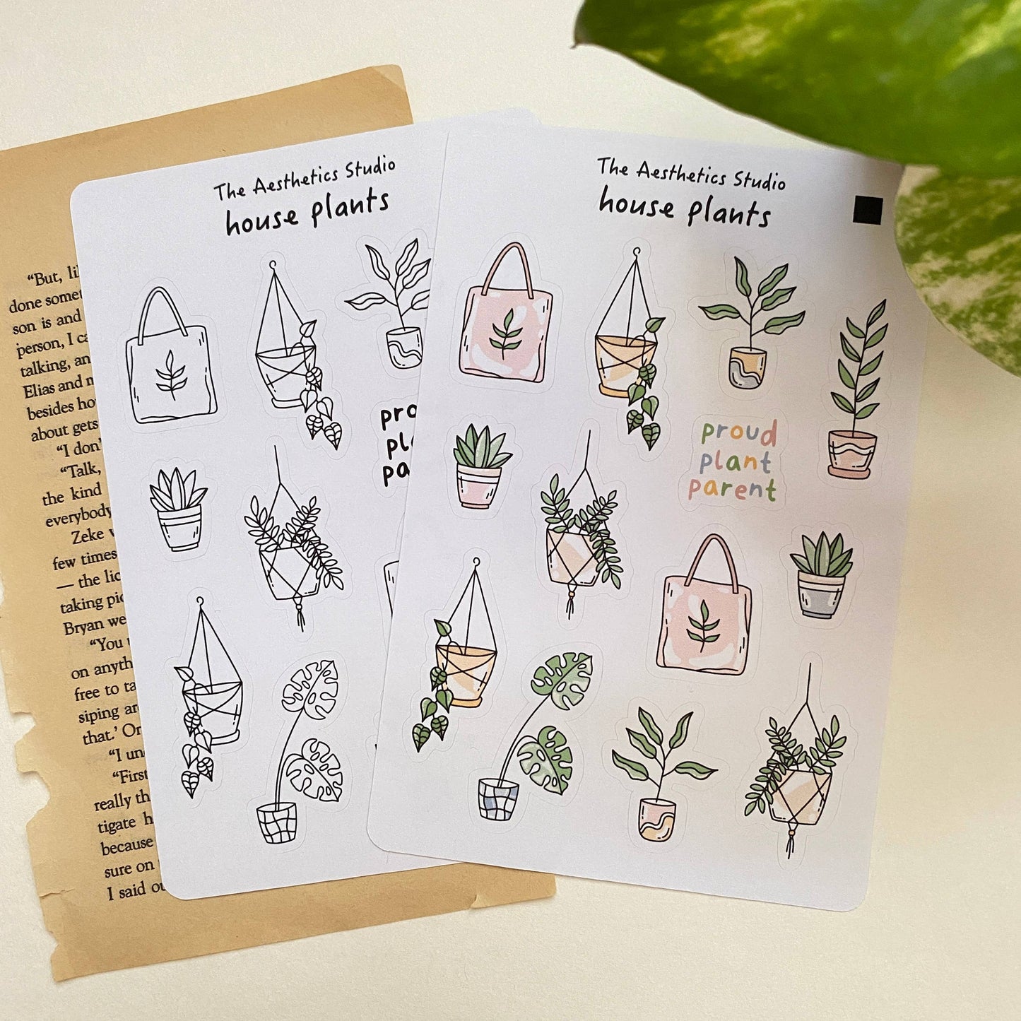 TAS| House Plants Sticker Sheet: Colour