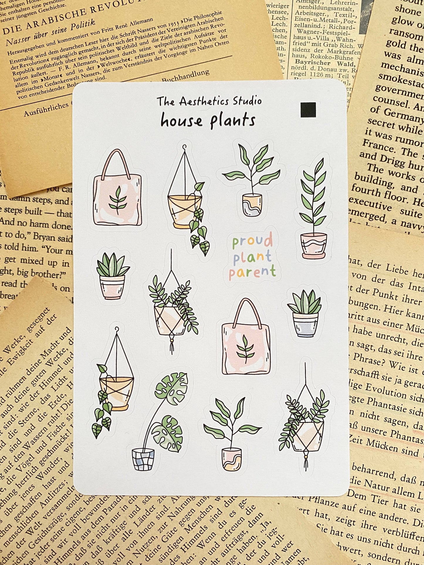 TAS| House Plants Sticker Sheet: Colour