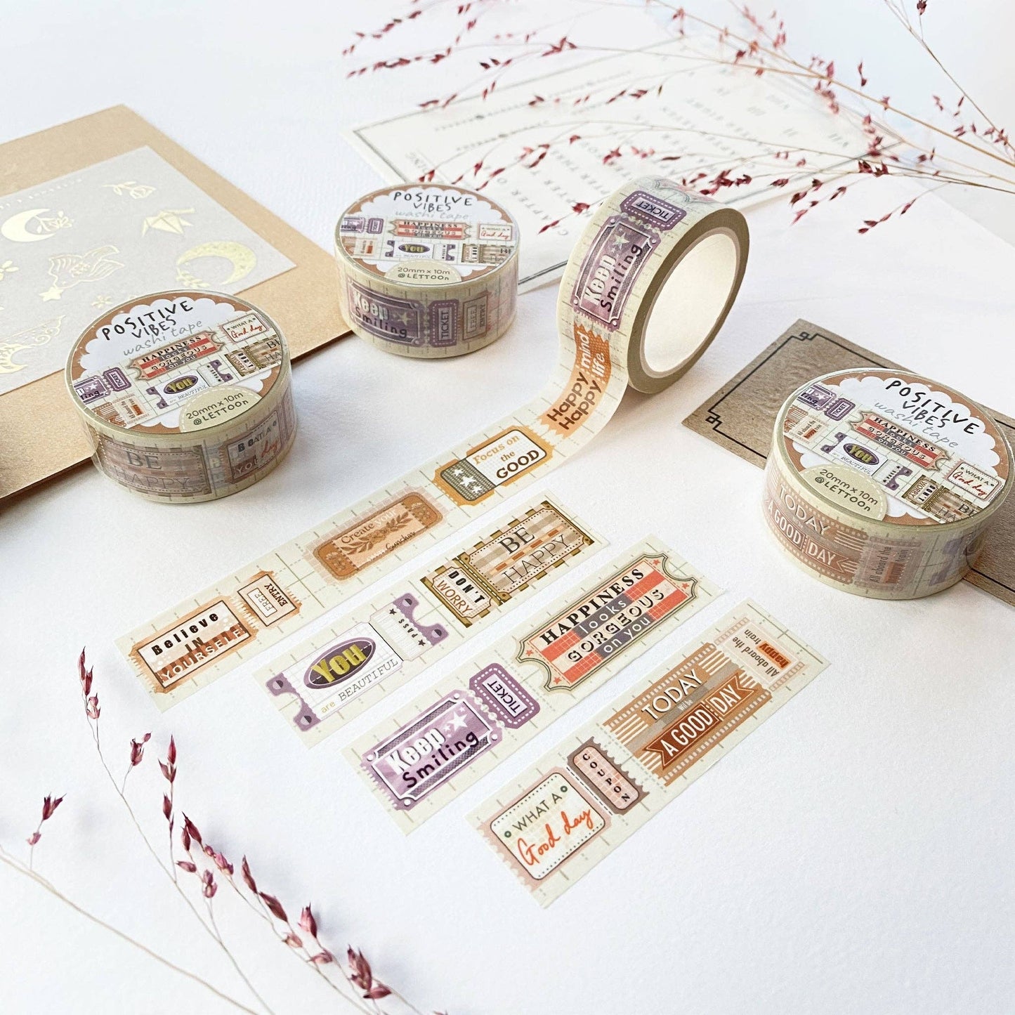 LETTOOn Washi Tape - Positive Vibes