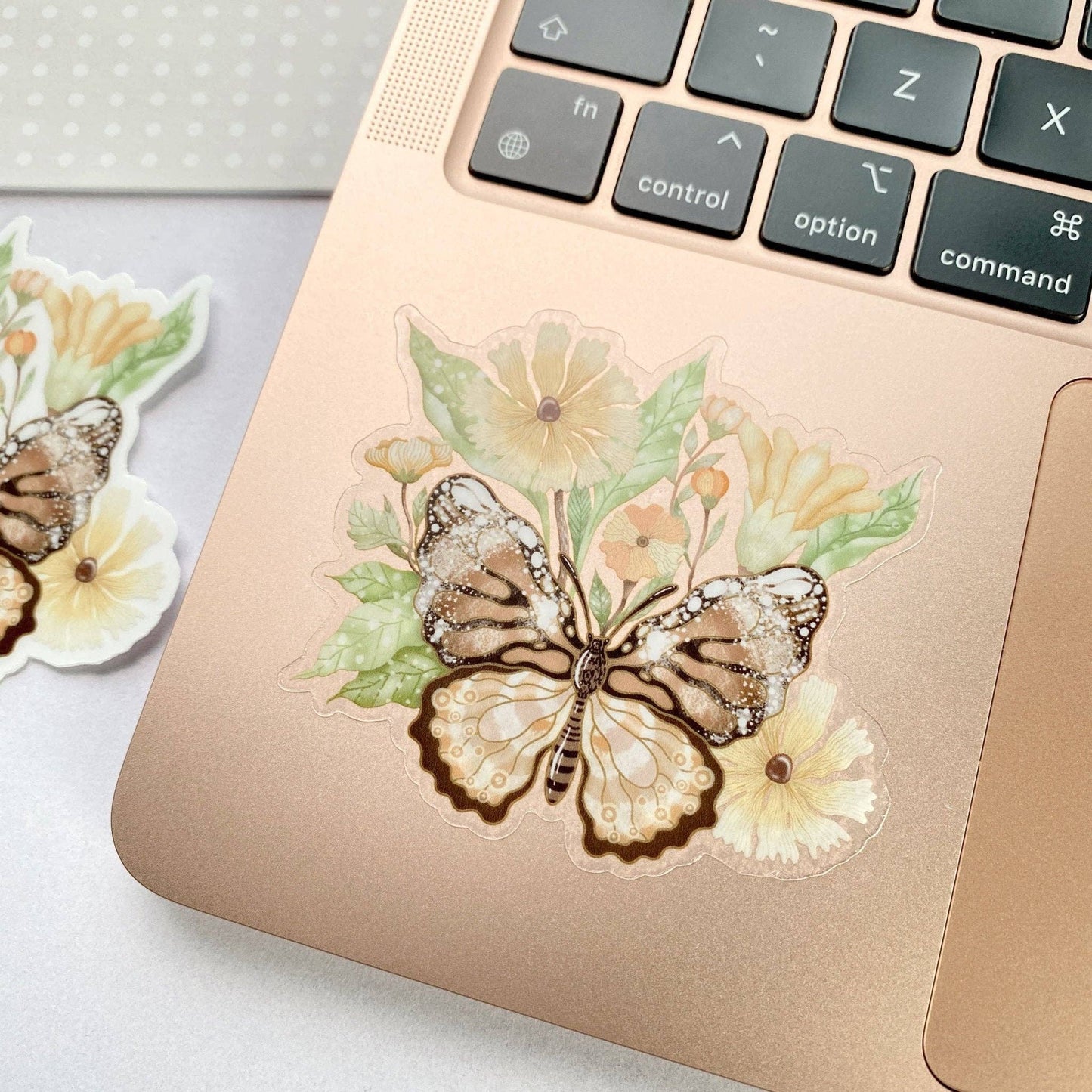 LETTOOn Clear Vinyl Sticker - Botanical Butterfly