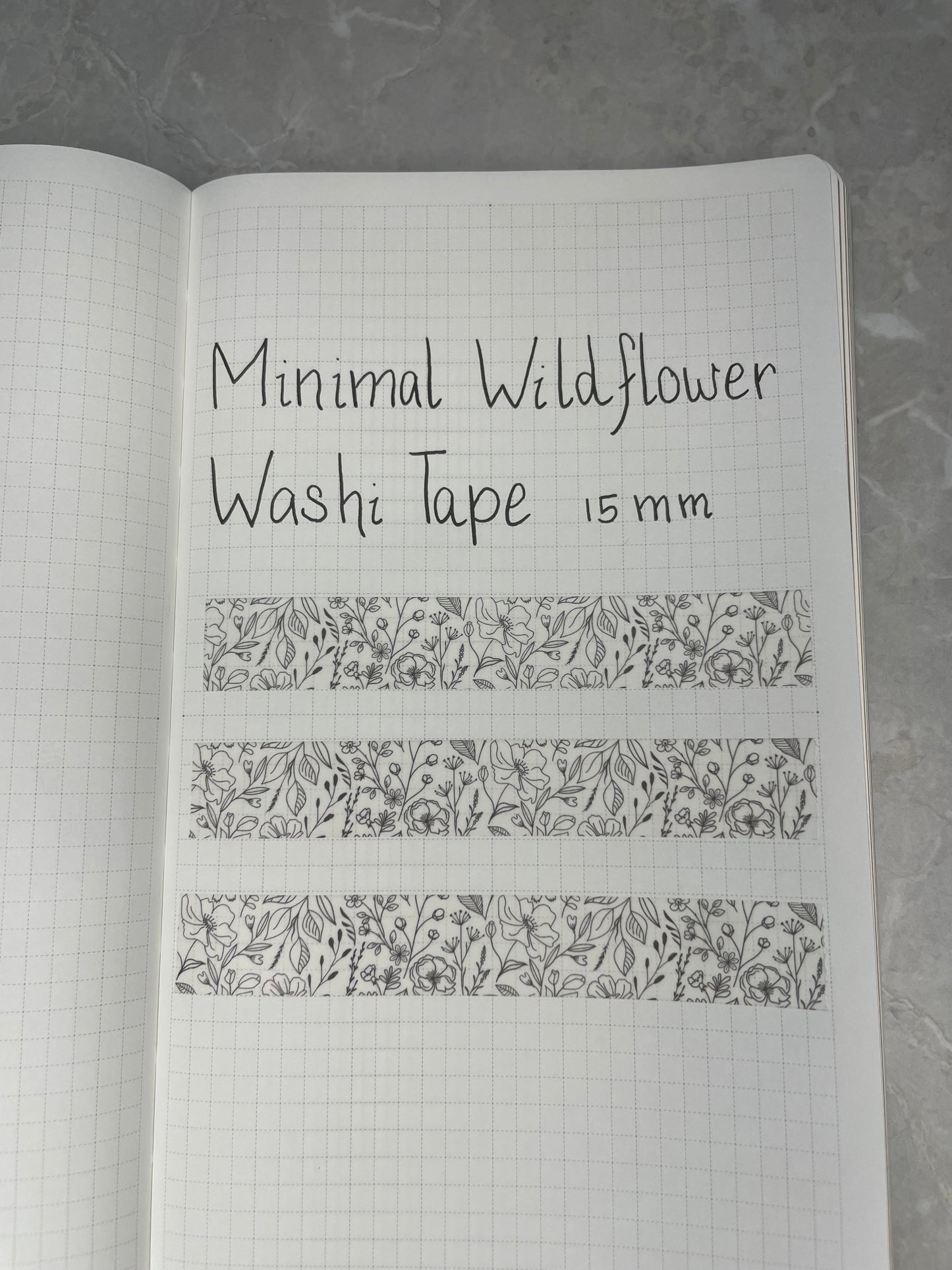 Minimal Wildflower Washi Tape