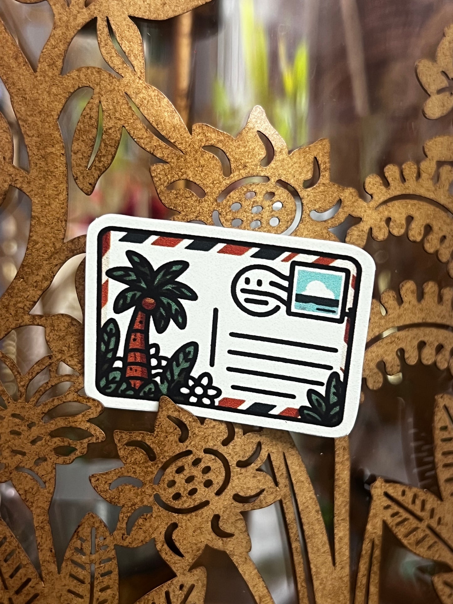 Janet Journals - Happy Mail Coconut Post Card Vinyl Sticker