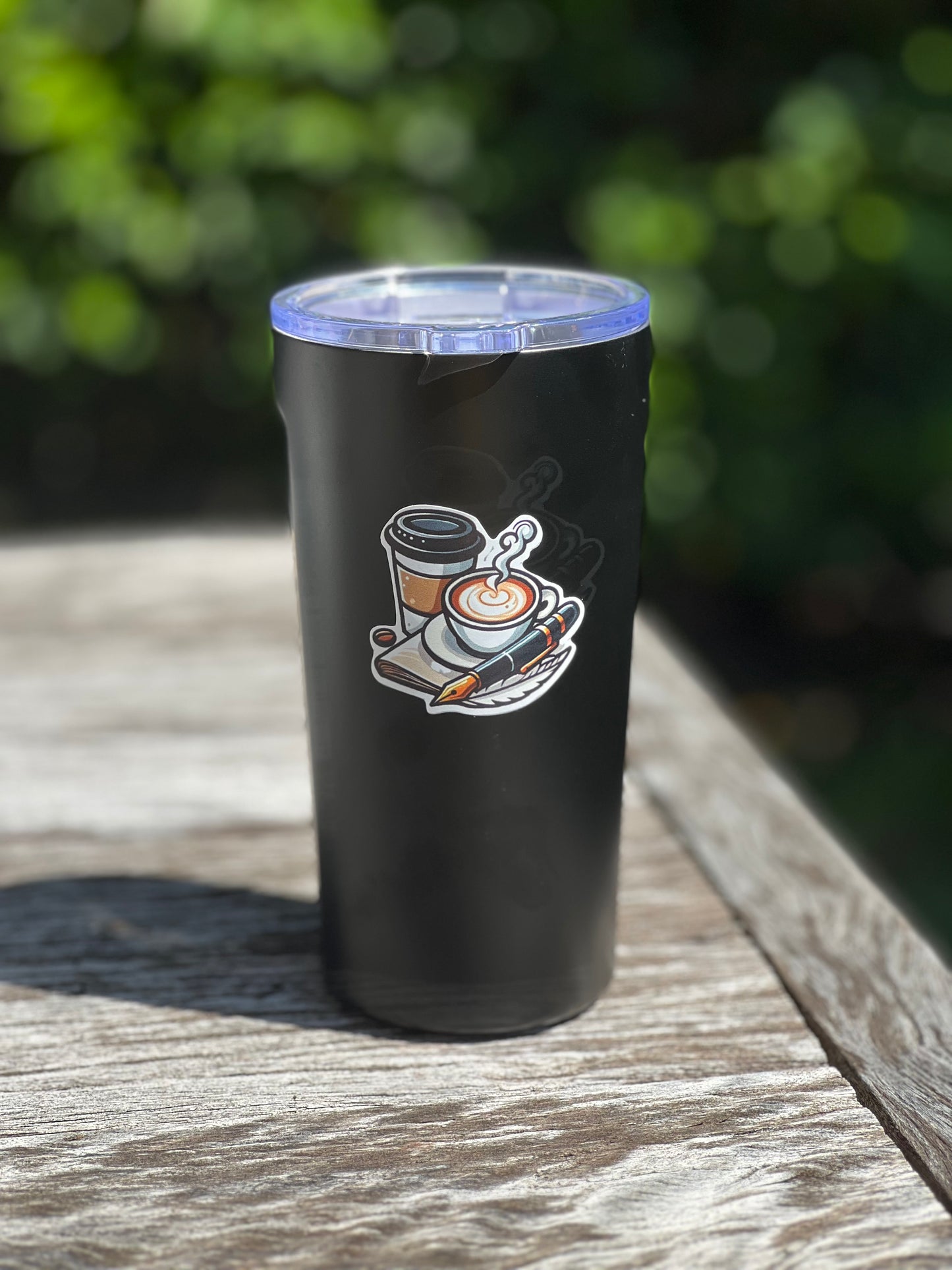 Janet Journals - Coffee Feather Fountain Pen Vinyl Stickers