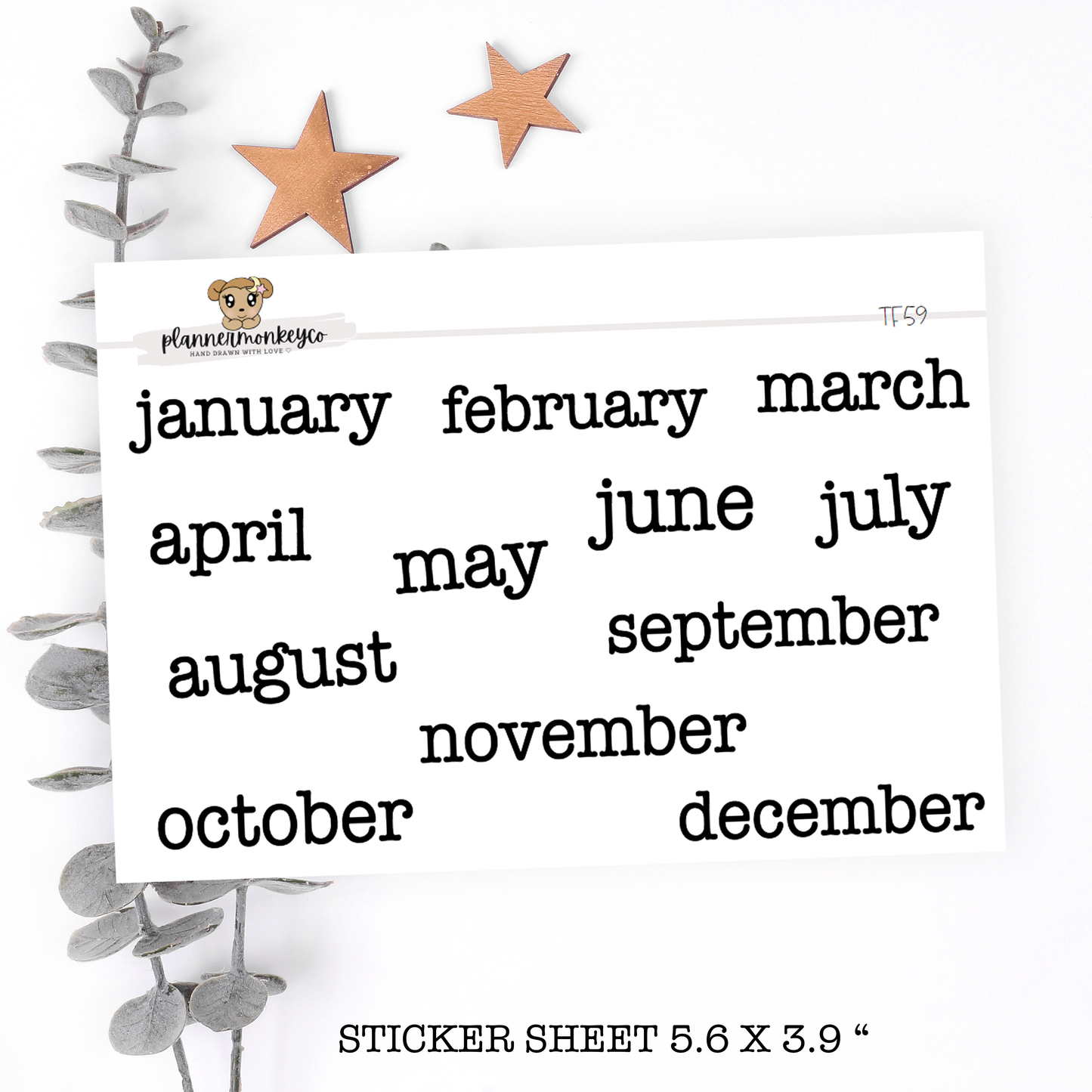 PMC | Monthly Script Typewriter Font BIG (TRANSPARENT)