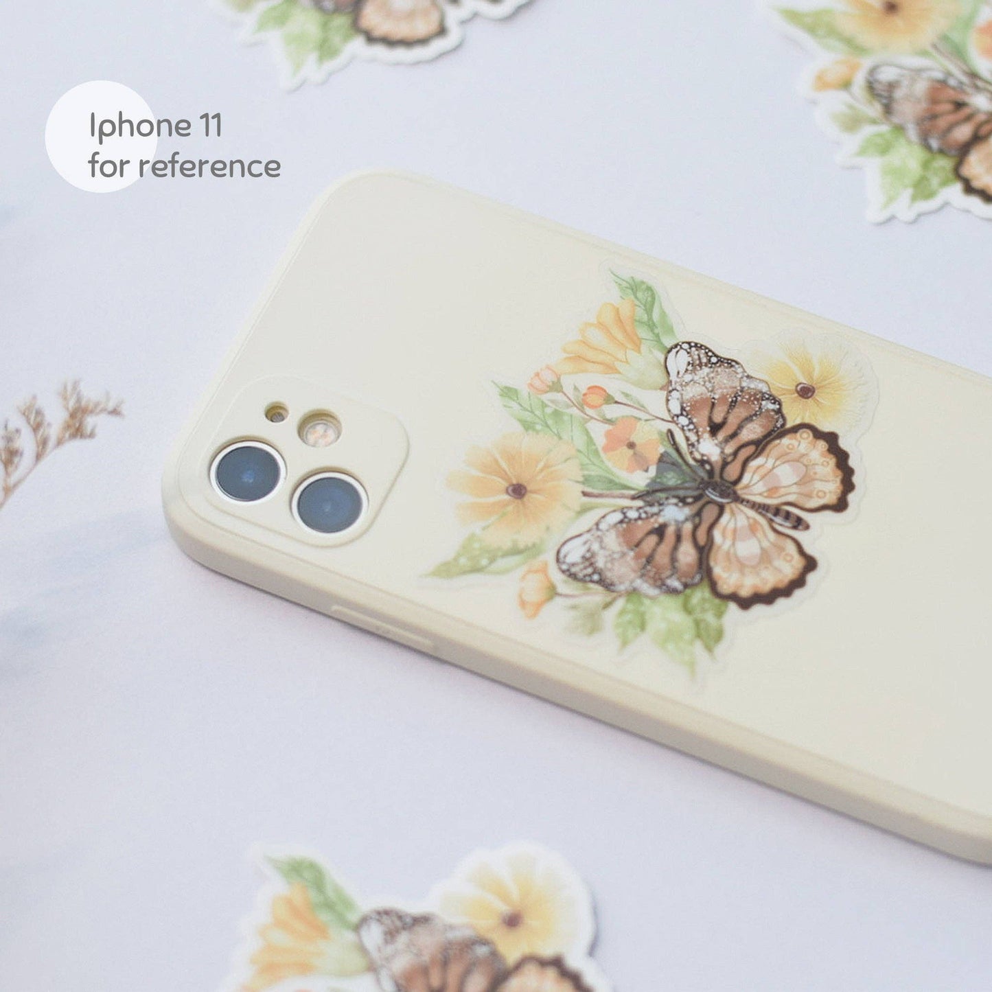 LETTOOn Clear Vinyl Sticker - Botanical Butterfly
