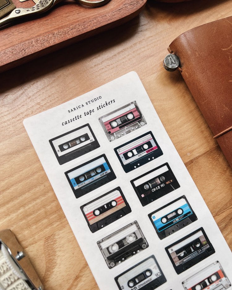 Cassette Tape Sticker Sheet