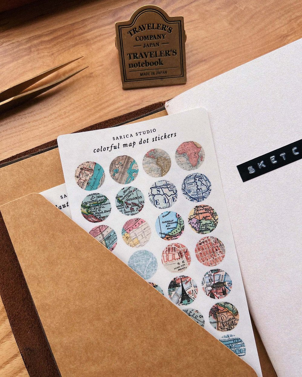 SS| Colourful Map Dot Stickers