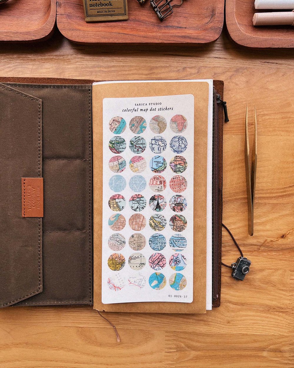 SS| Colourful Map Dot Stickers