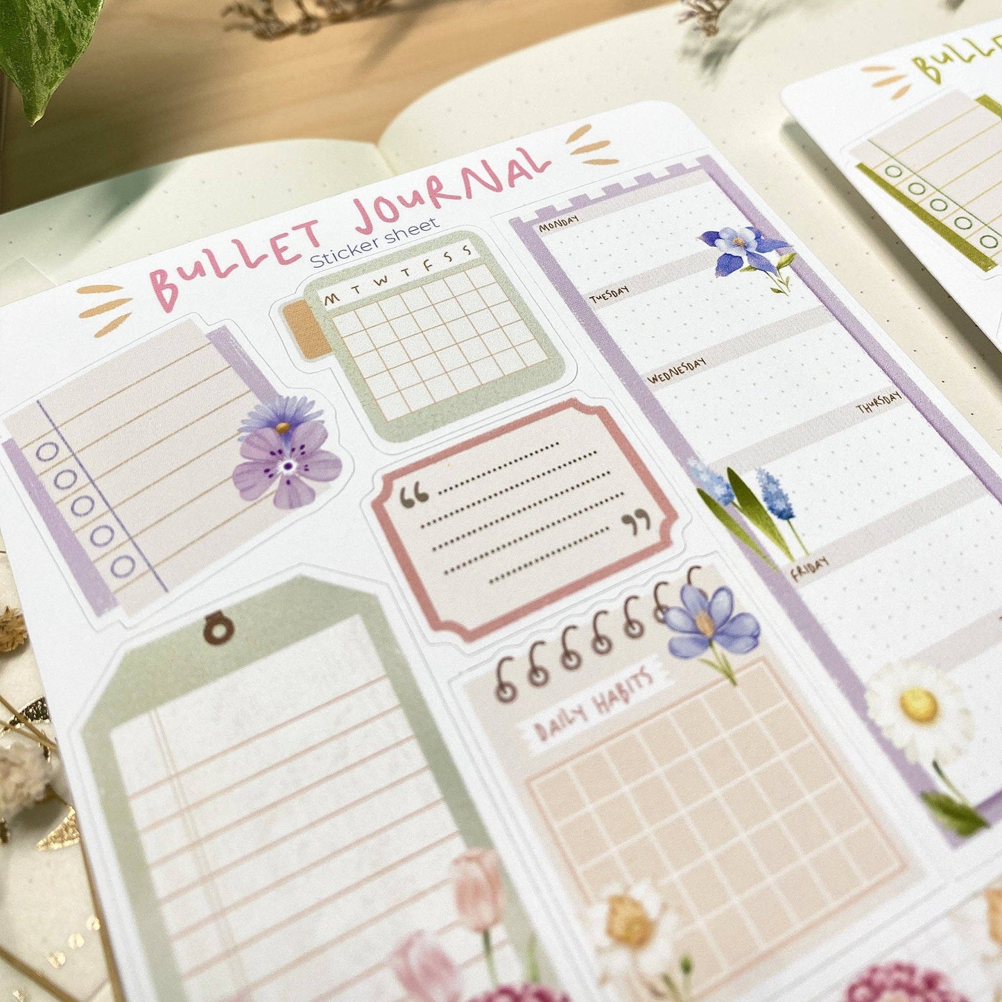 L| Sticker Sheet - Bullet Journal Essentials: Floral Desire