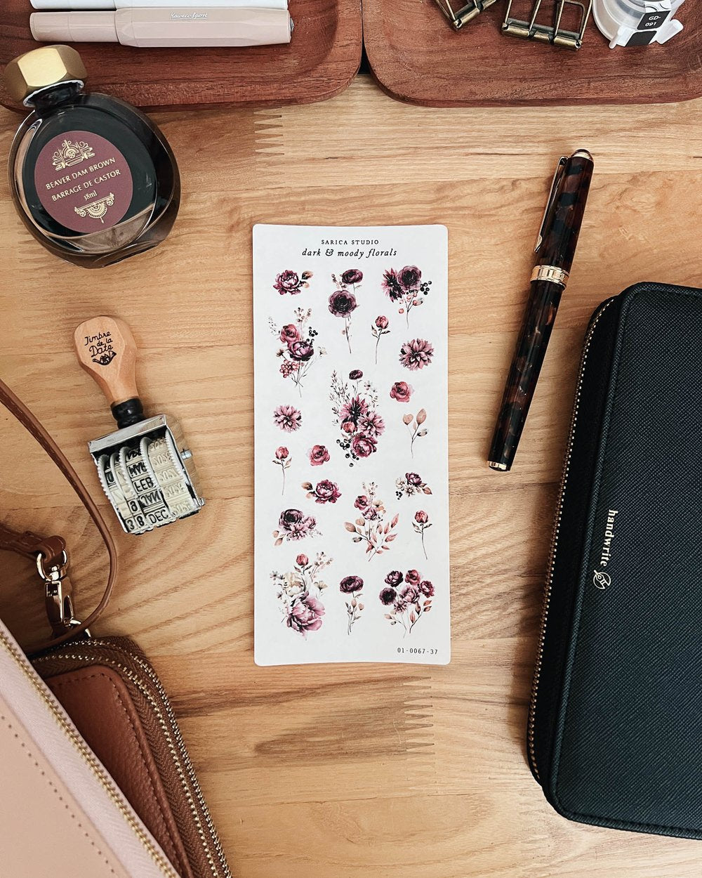 SS| Dark and Moody Floral Stickers