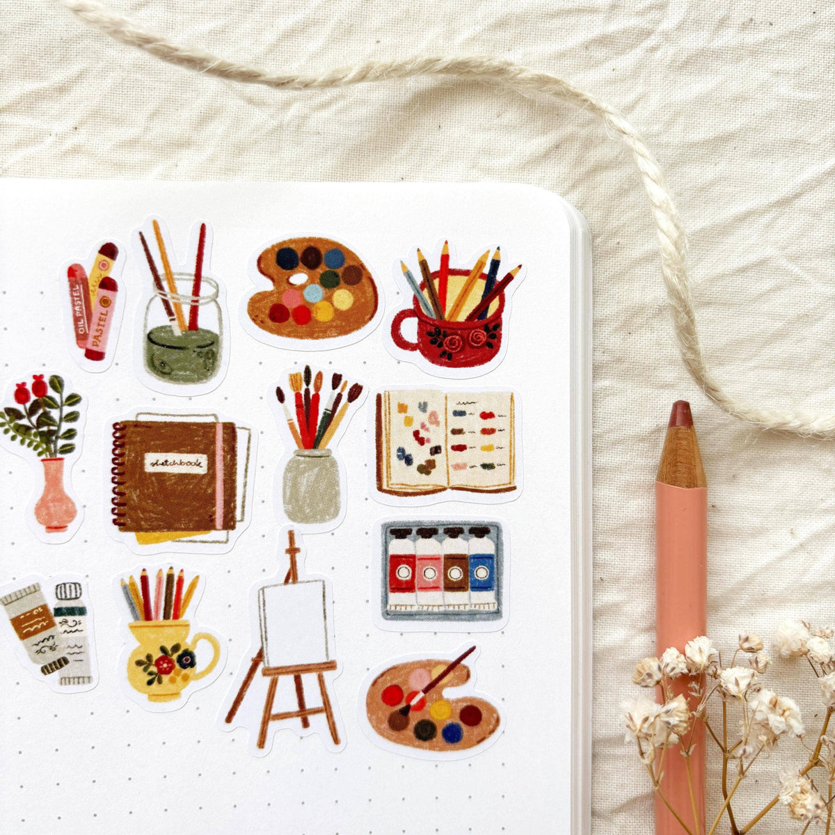 Artist's Corner - Sticker Sheet | Cozy Creative Gift