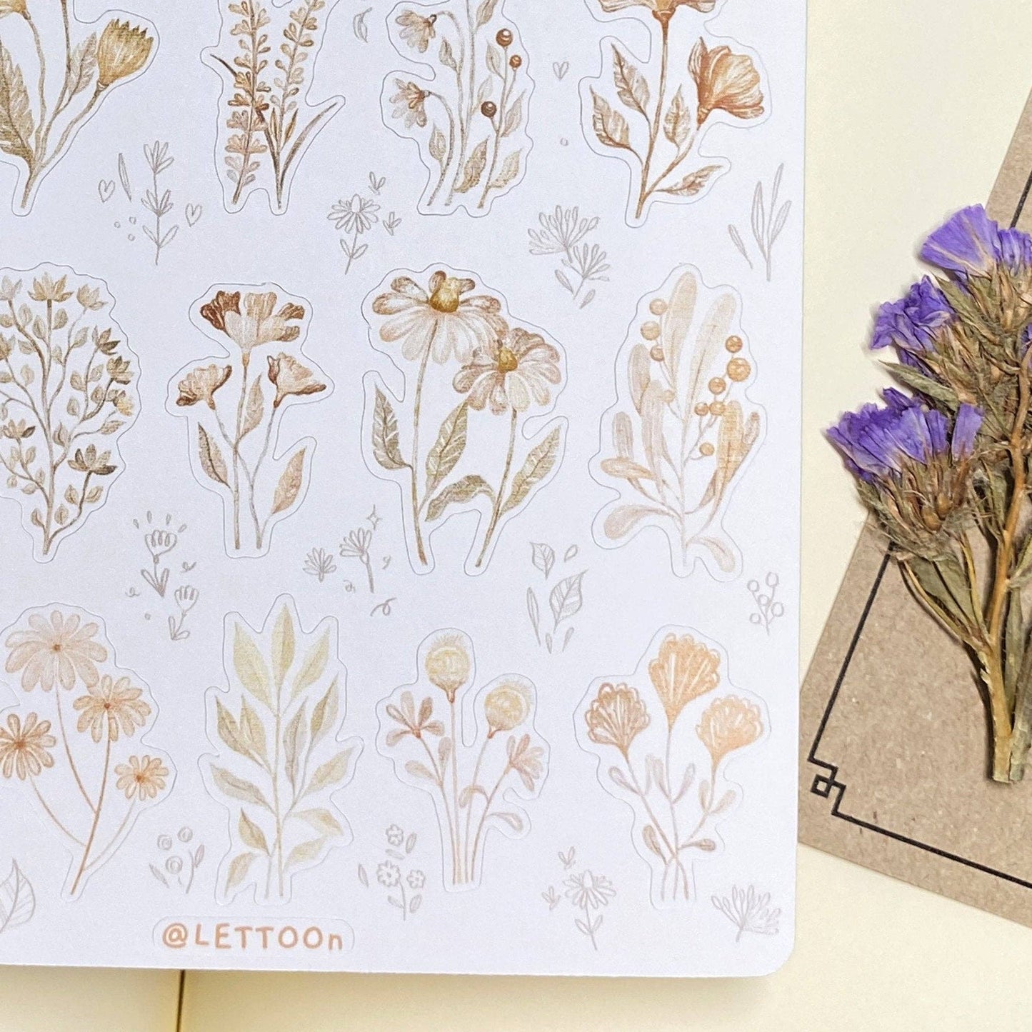 L| Sticker Sheet - Mellow Flower: Matte