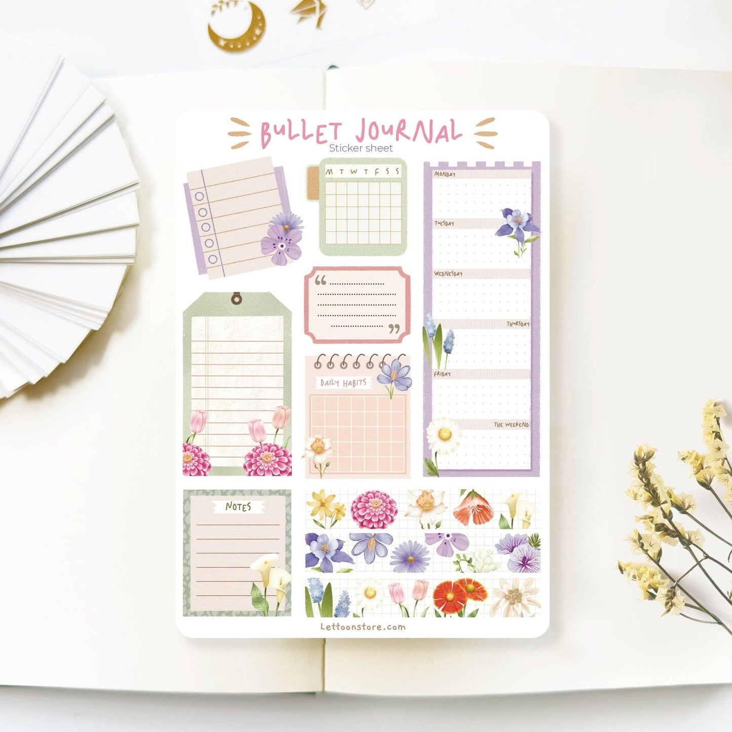 L| Sticker Sheet - Bullet Journal Essentials: Floral Desire