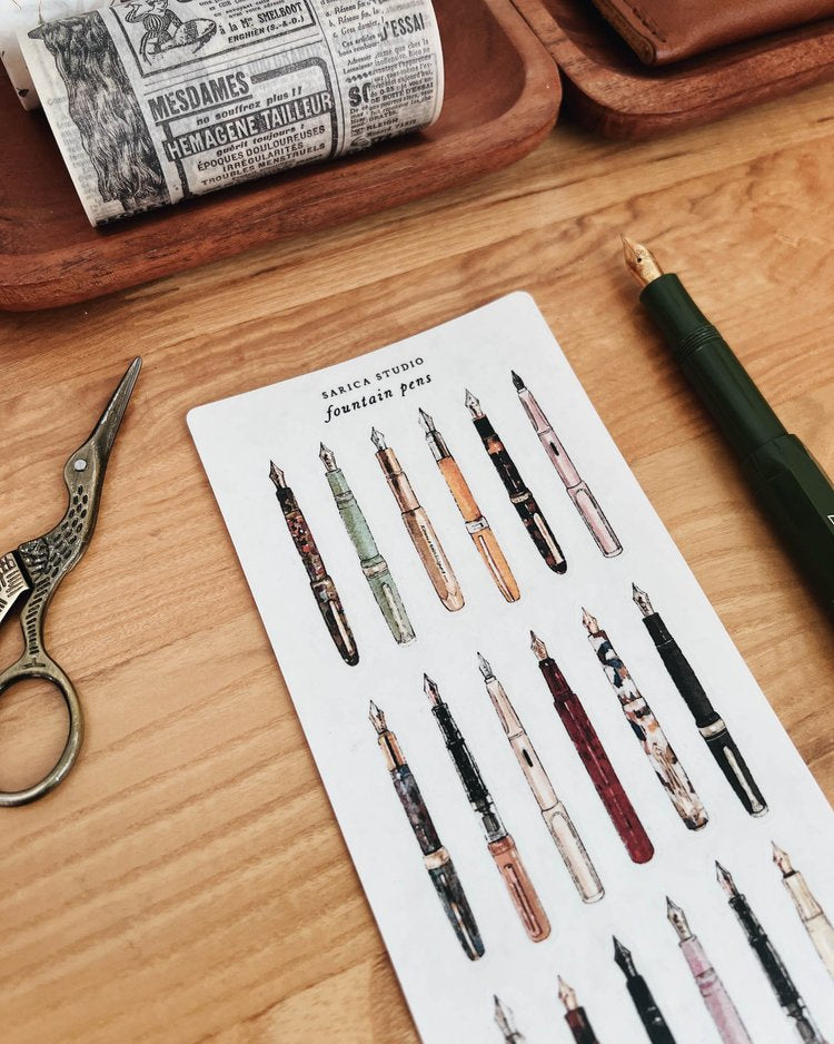 SS| Fountain Pens Sticker Sheet