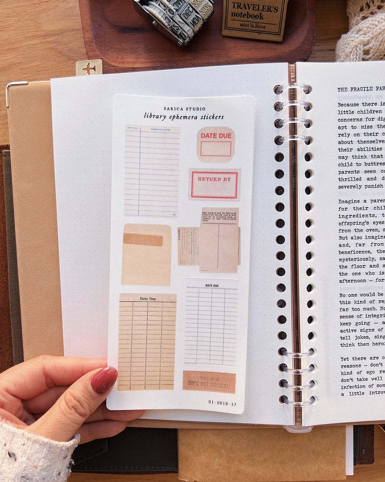 Library Ephemera Sticker Sheet