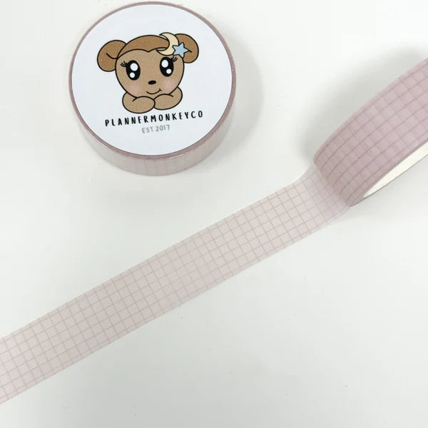 Mauve Grid Washi Tape