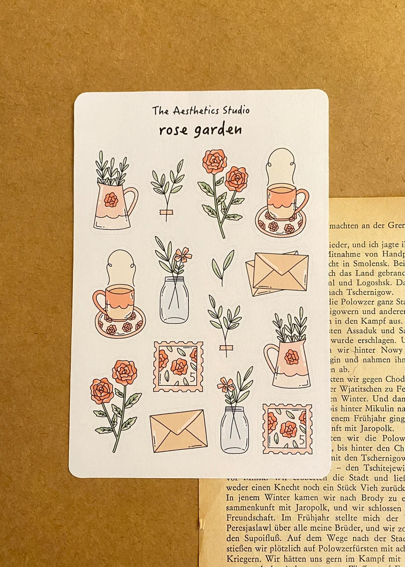 TAS| Cozy Home Sticker Collection: Rose garden