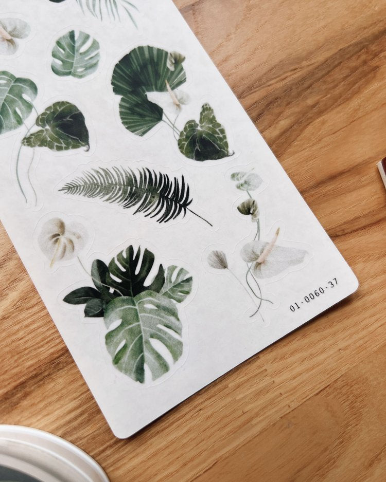 Tropical Foliage Sticker Sheet