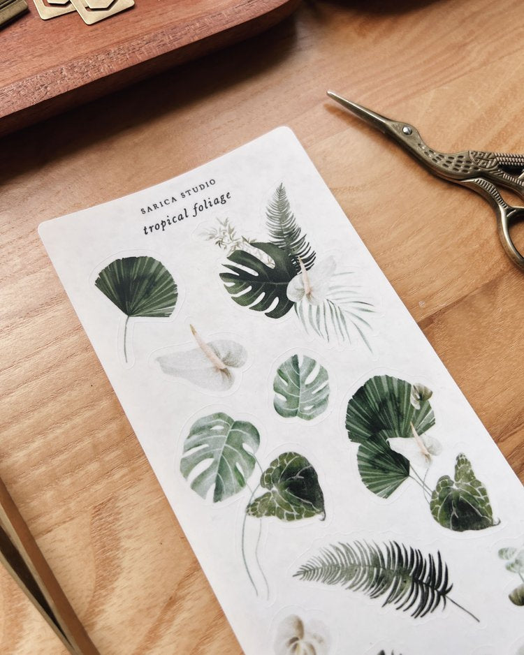 Tropical Foliage Sticker Sheet
