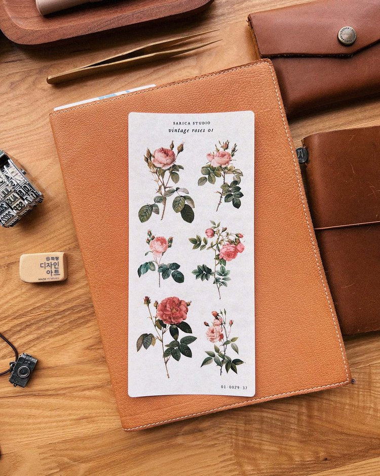 Vintage Roses 1 Sticker Sheet