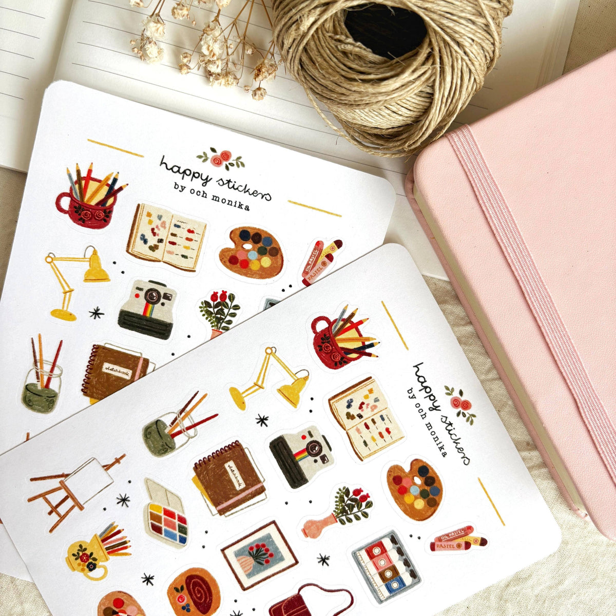 Artist's Corner - Sticker Sheet | Cozy Creative Gift