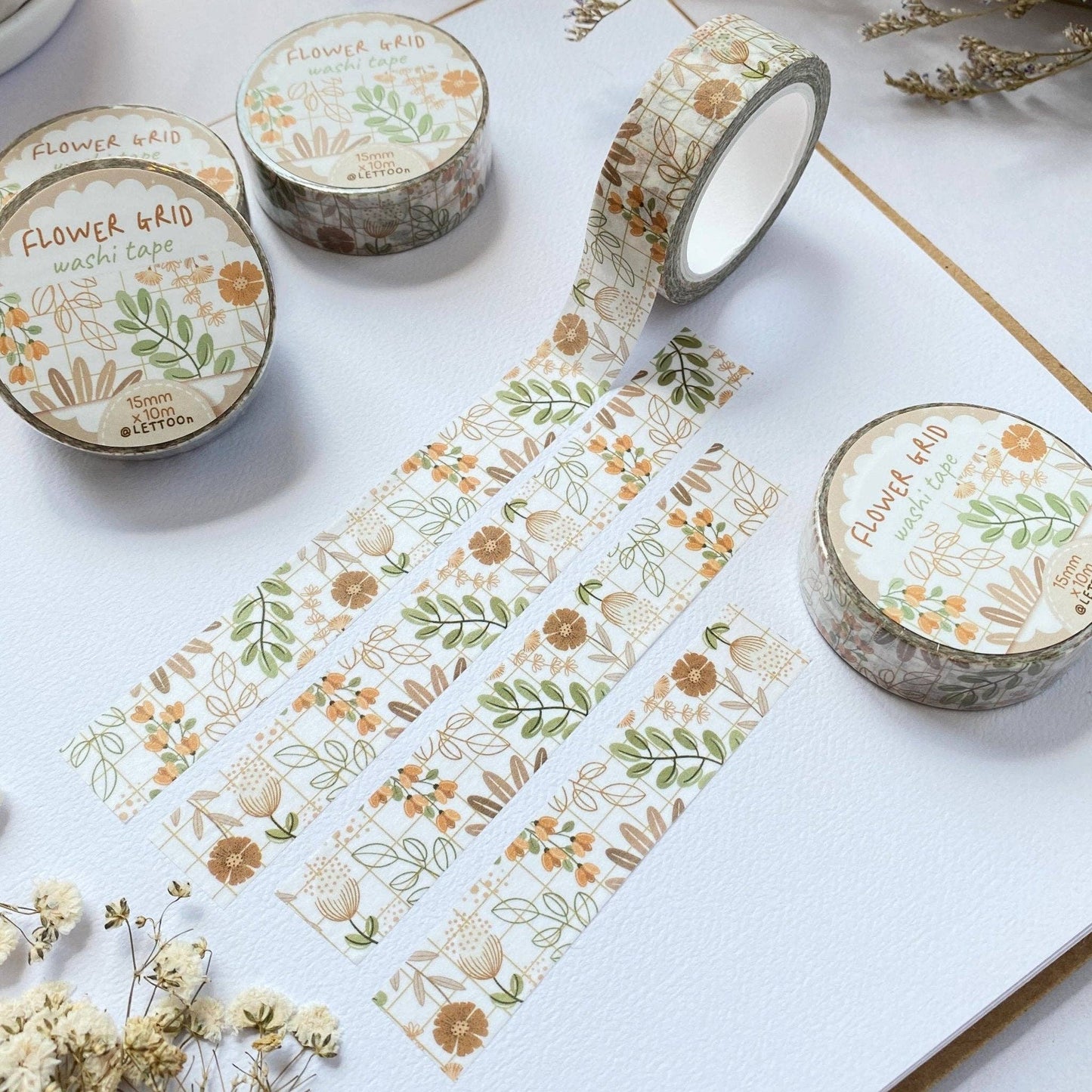 L| Washi Tape - Flower Grid