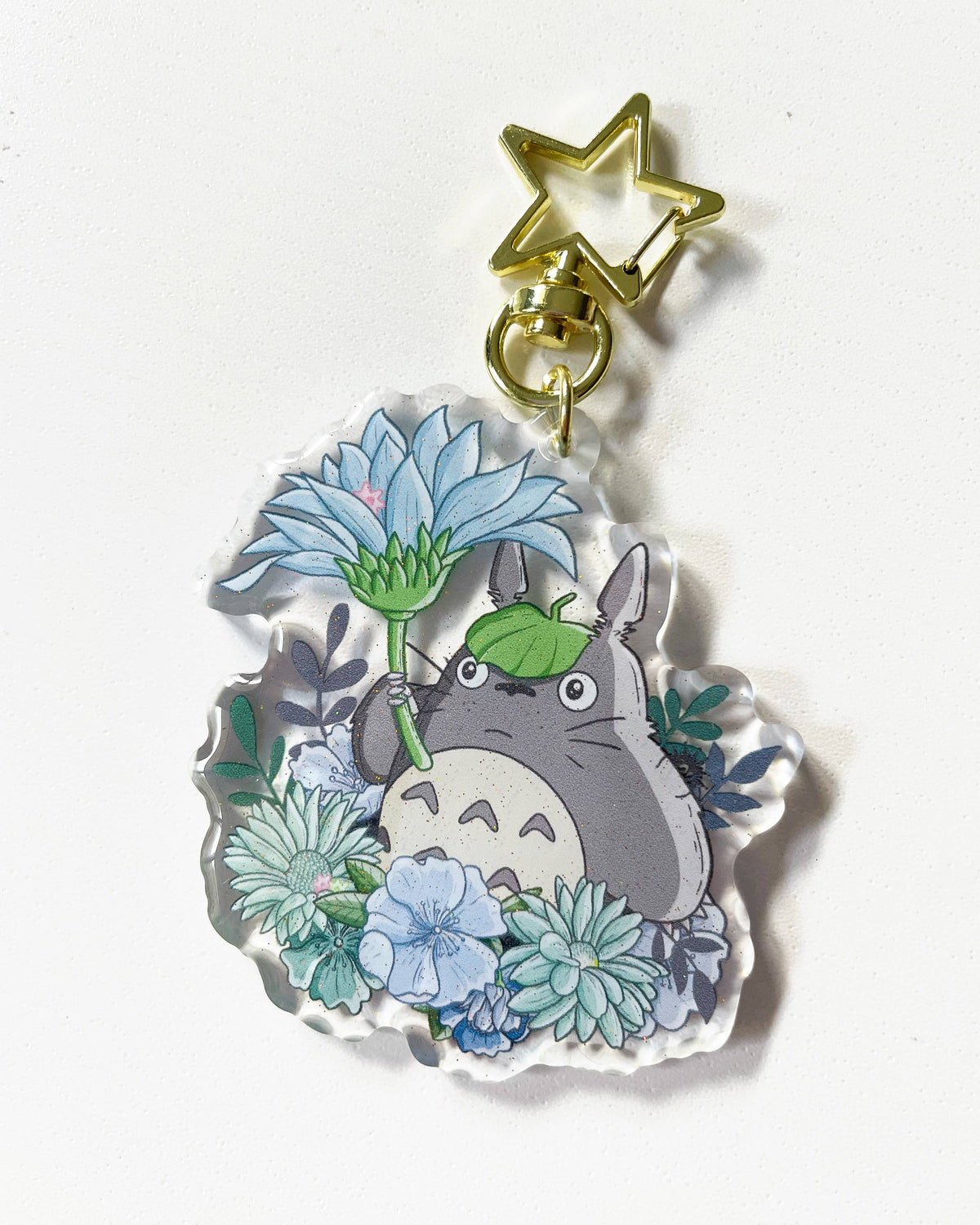 Forest Spirit Acrylic Keychain | Anime Floral Charm