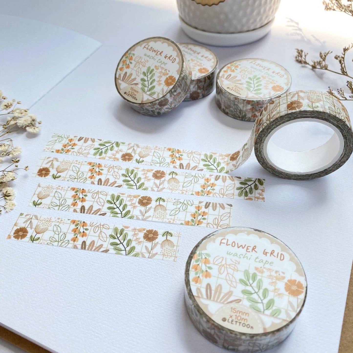 L| Washi Tape - Flower Grid