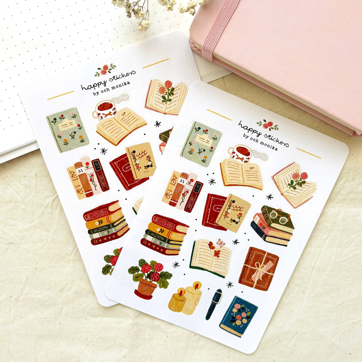 Book Lover - Sticker Sheet | Bookish Planner Accessory