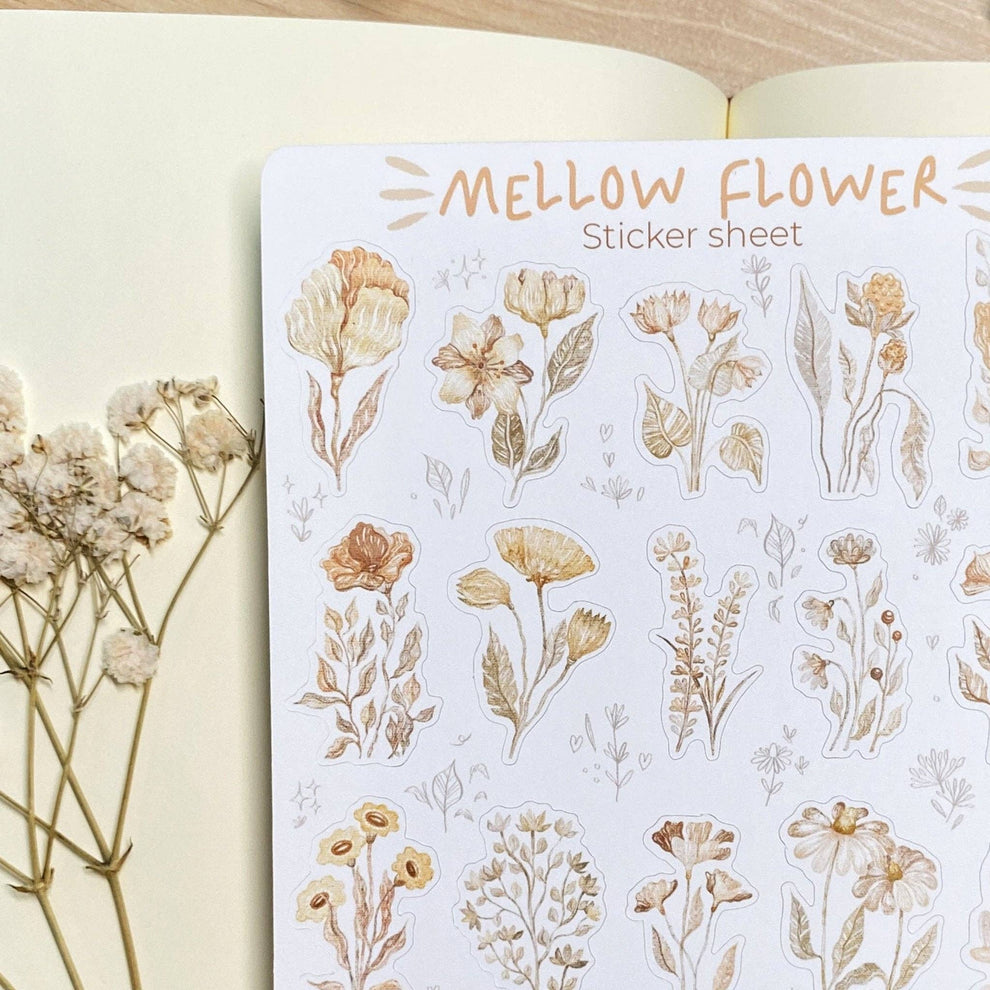 Sticker Sheet - Mellow Flower: Matte – Stickers and Stories
