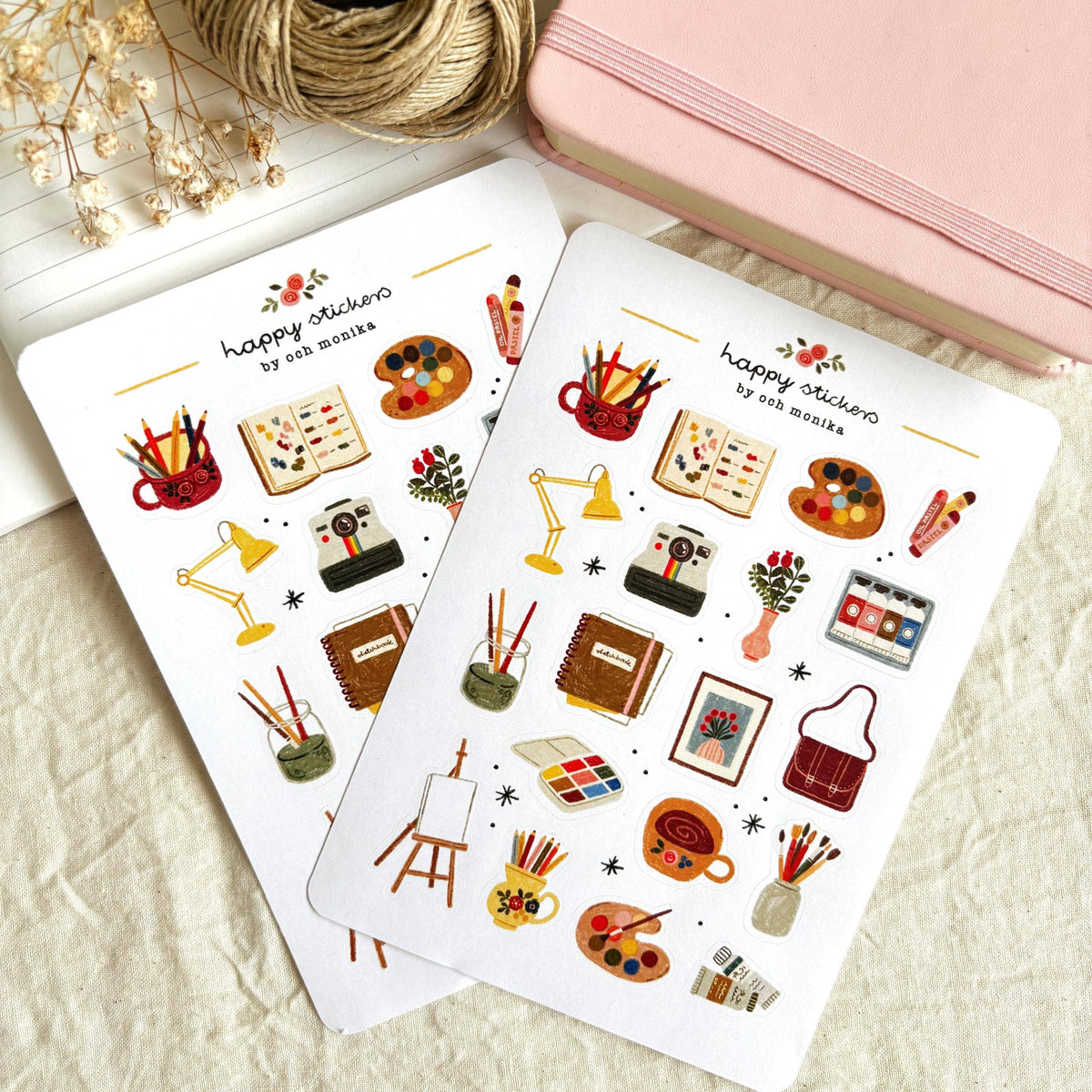 Artist's Corner - Sticker Sheet | Cozy Creative Gift