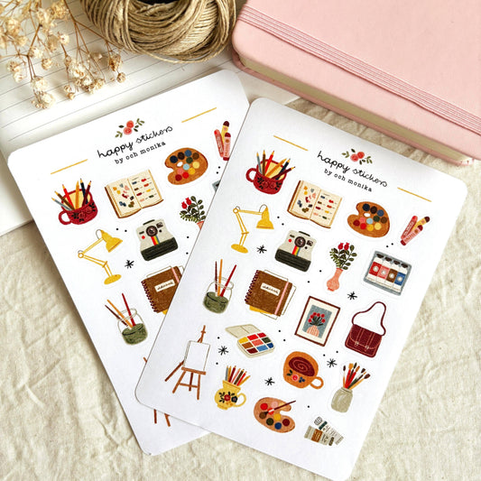 Artist's Corner - Sticker Sheet | Cozy Creative Gift