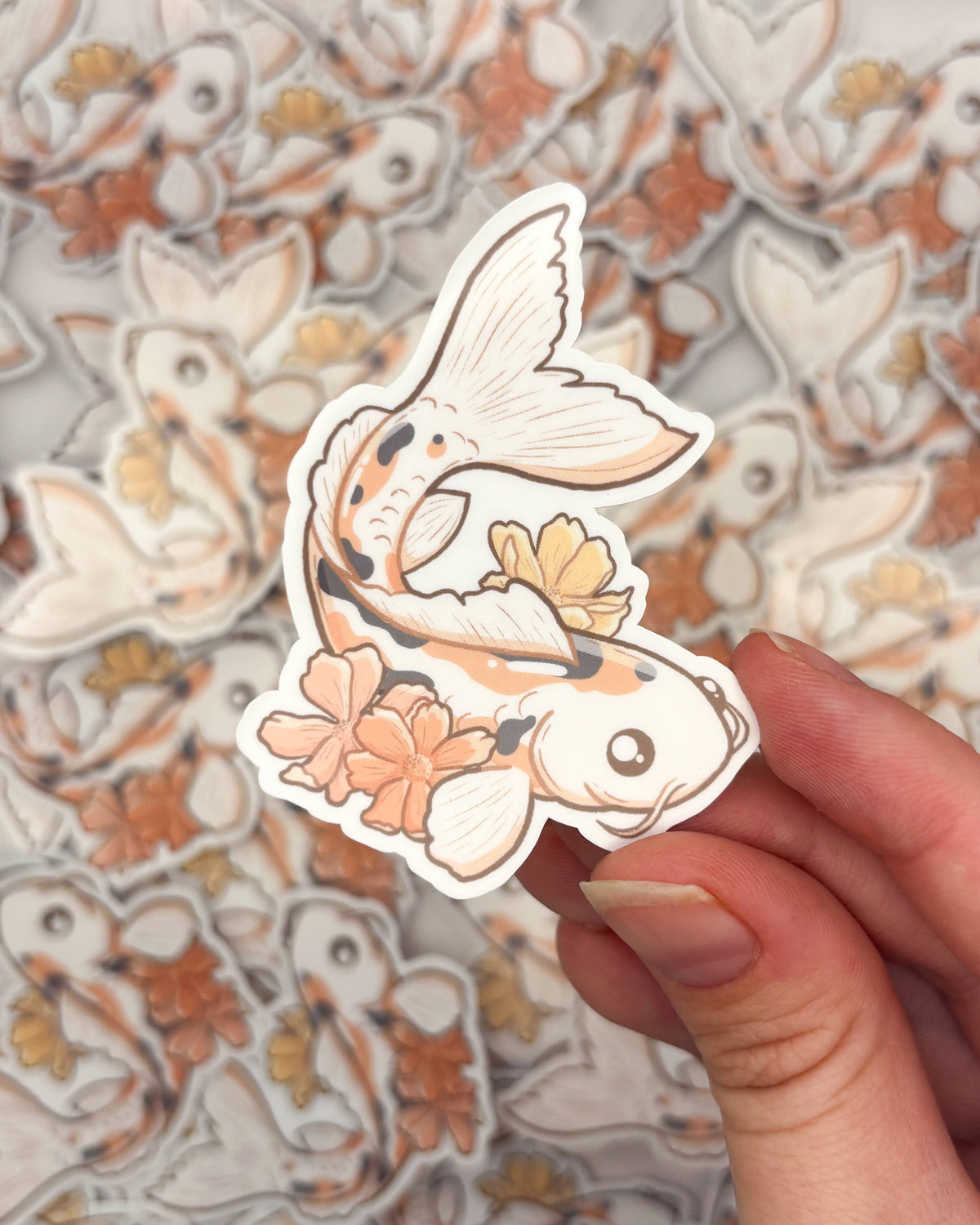Koi Fish Waterproof Die Cut Sticker - 2.3 inch Sticker