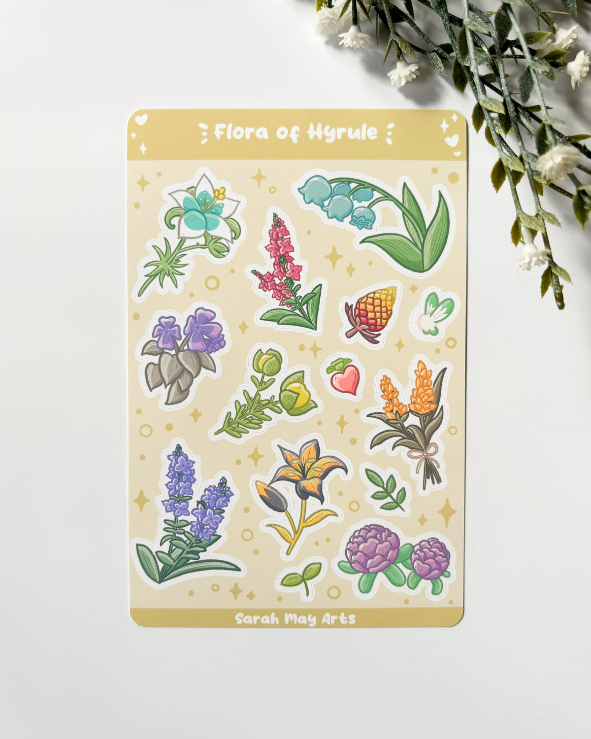 Flora of Hyrule Sticker Sheet - 14pcs Matte Vinyl Kiss Cut