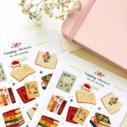 Book Lover - Sticker Sheet | Bookish Planner Accessory