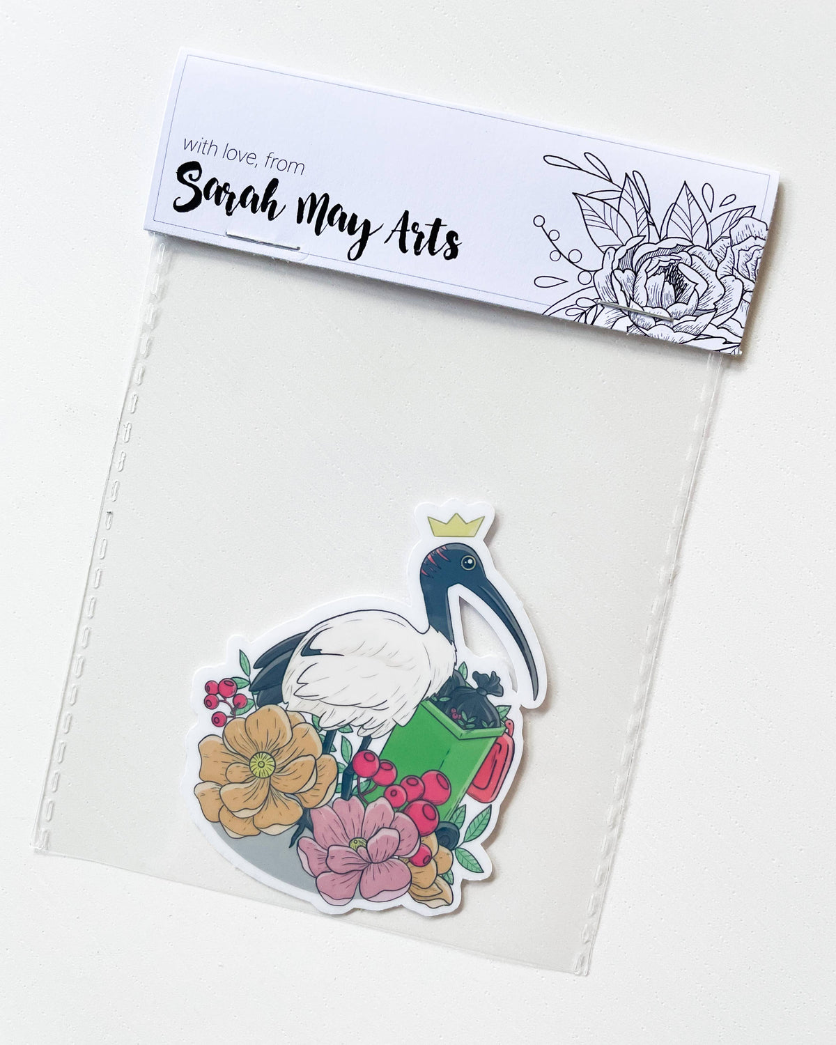 Bin Chicken Vinyl Waterproof Die Cut Sticker - 2.5 inch Ibis