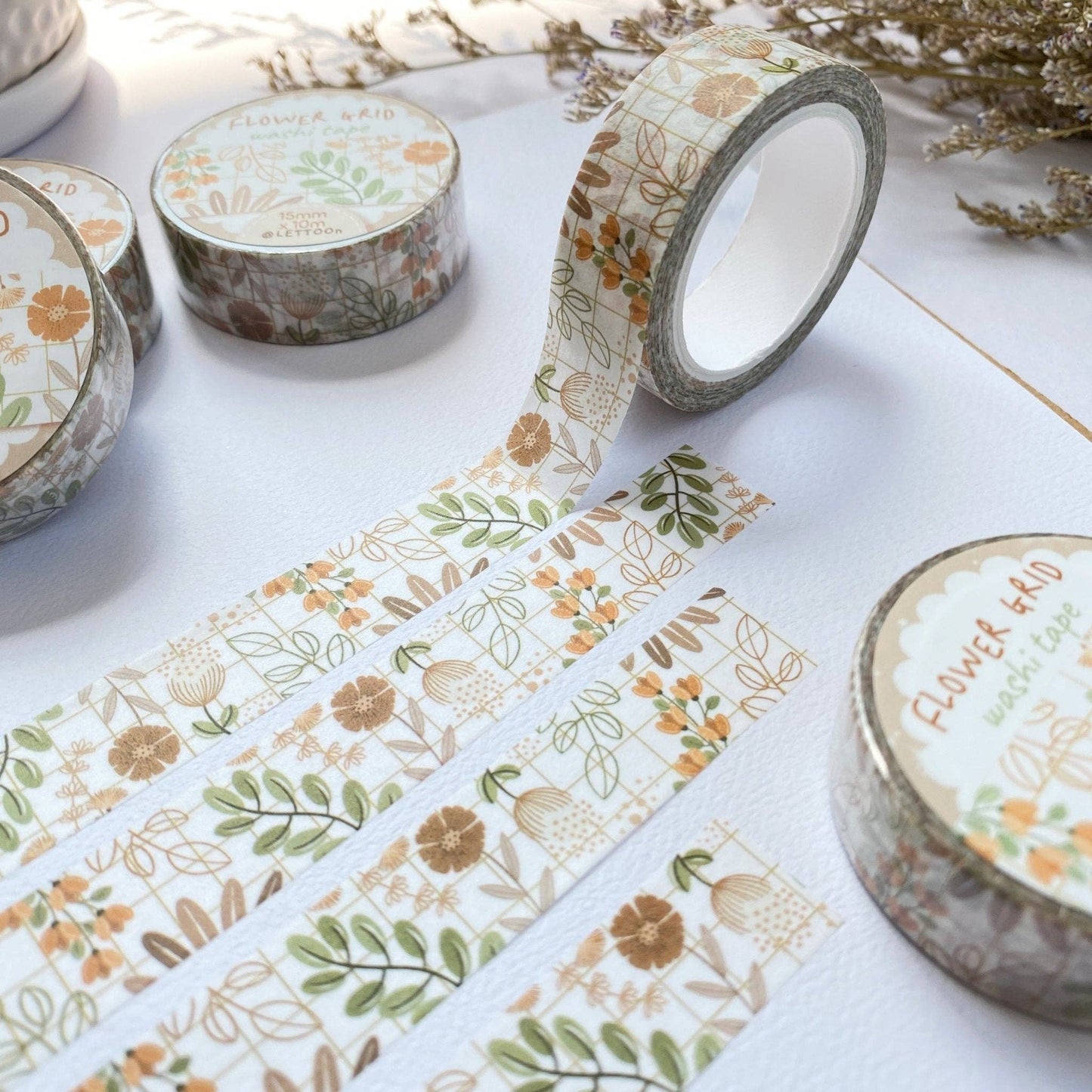 L| Washi Tape - Flower Grid