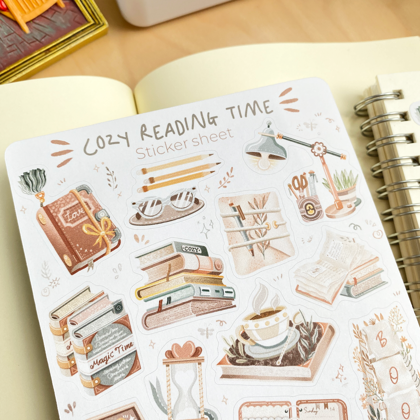 L| Sticker Sheet - Reading Time: Matte Paper / Cozy Reading Time