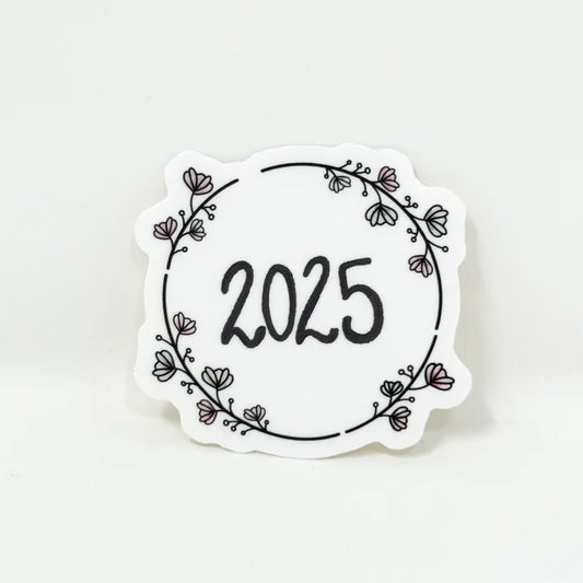 2025 Floral Vinyl Sticker