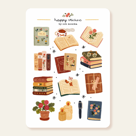 Book Lover - Sticker Sheet | Bookish Planner Accessory