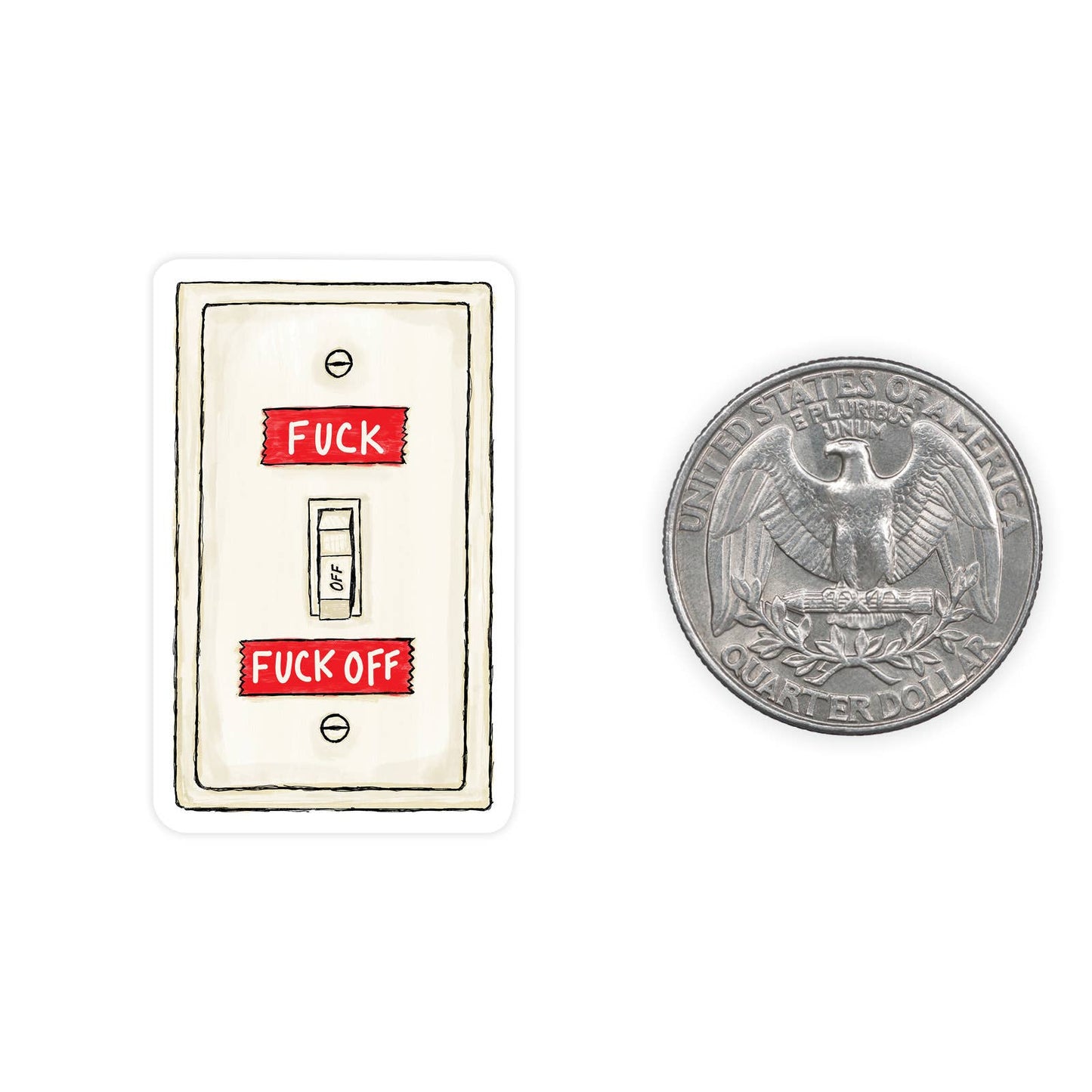 Fuck On/Off - Mini Sticker