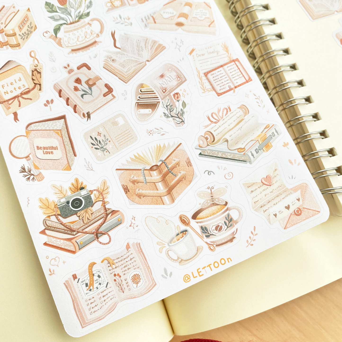 L| Sticker Sheet - Reading Time: Matte Paper / Book Vibes