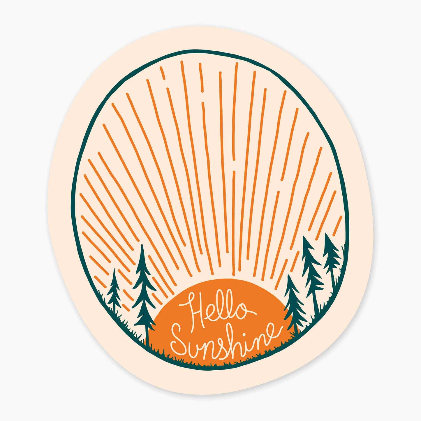 Hello Sunshine - 3" Art Sticker