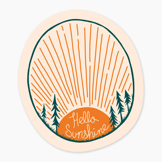 Hello Sunshine - 3" Art Sticker