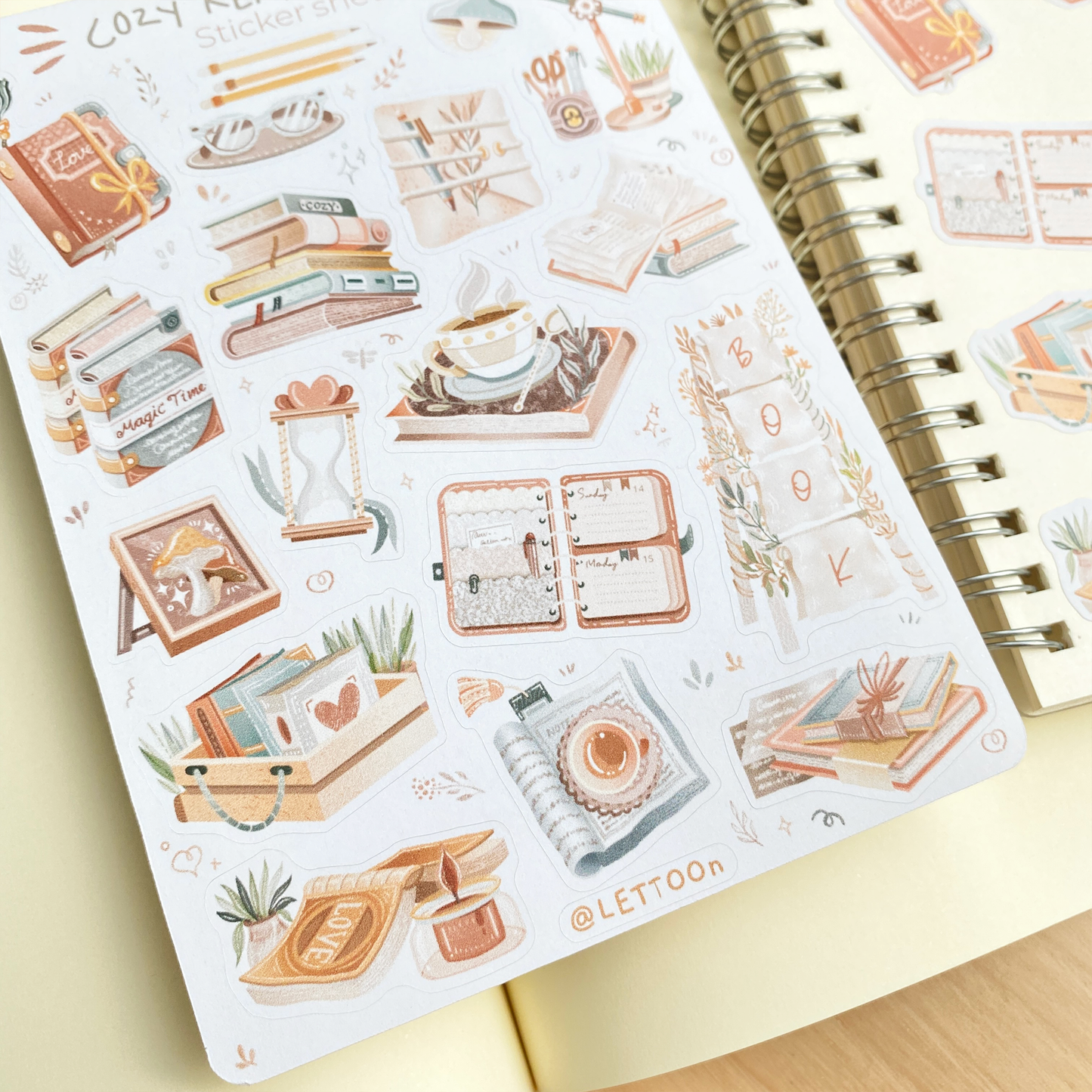 L| Sticker Sheet - Reading Time: Matte Paper / Cozy Reading Time